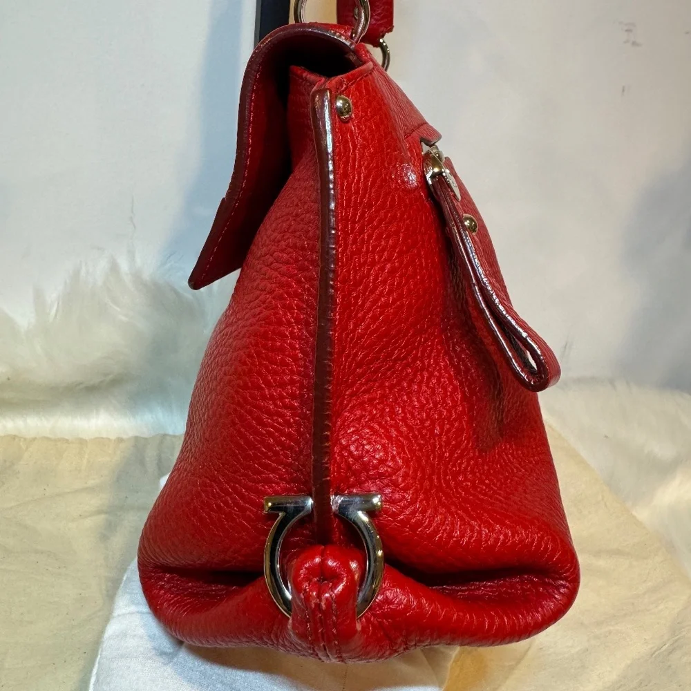 Salvatore Ferragamo Grained Calfskin Sofia Satchel